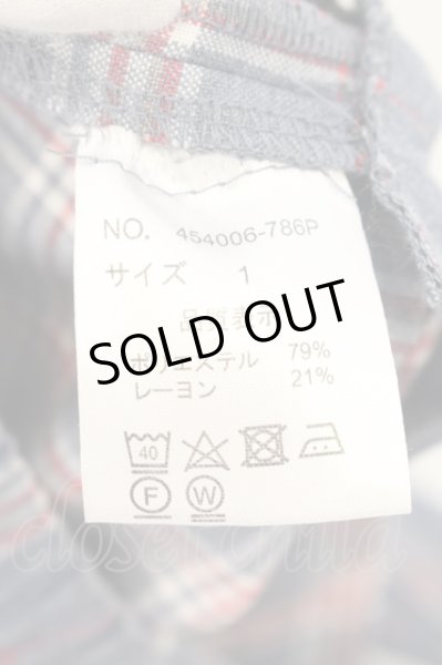 画像3: NO ID. BLACK / インバーテッドプリーツハーフトラウザーズパンツ 1 チェック（ブルー系） O-24-08-24-034-NO-pa-YM-ZT367 (3)