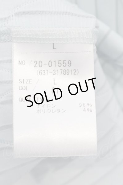 画像4: TORNADO MART / ダイヤプリーツタックJQ半袖Vネックカットソー(マスキュリン) L サックスブルー O-24-08-25-028-TO-ts-YM-ZT151 (4)