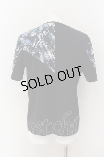 画像4: TORNADO MART / パイソンプリント切替Tシャツ LL ブラックｘパターン O-24-08-25-043-TO-ts-YM-ZT130 (4)