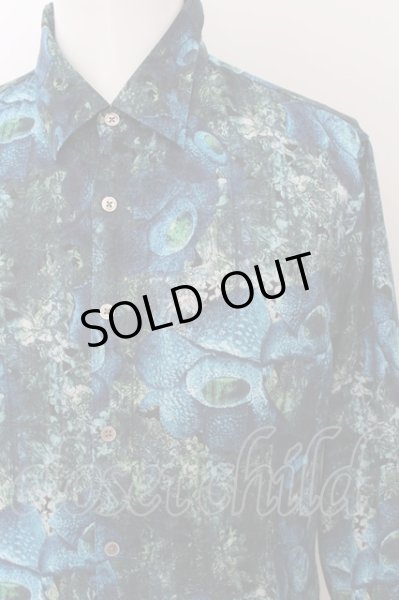 画像2: TORNADO MART / ラフレシアプリント7分袖シャツ XXL グリーン O-24-08-25-045-TO-sh-YM-ZT103 (2)