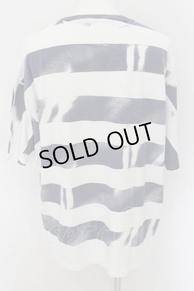 画像2: NO ID. / フラッグプリント BIG Tシャツ 2 ブルーｘホワイト O-24-08-29-046-NO-ts-YM-ZT236 (2)