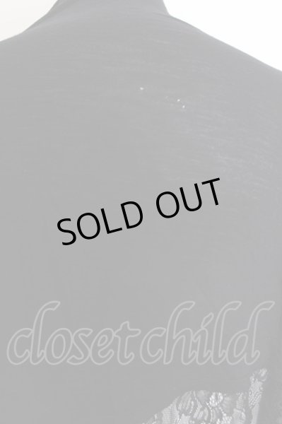 画像2: CIVARIZE / Repレイヤードレース5分袖トッパーカーディガン 44 ブラック O-24-08-29-006-CI-to-YM-OS (2)