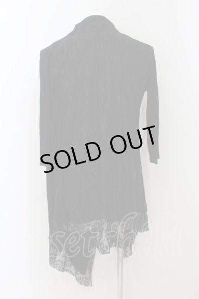 画像3: CIVARIZE / Repレイヤードレース5分袖トッパーカーディガン 44 ブラック O-24-08-29-006-CI-to-YM-OS (3)