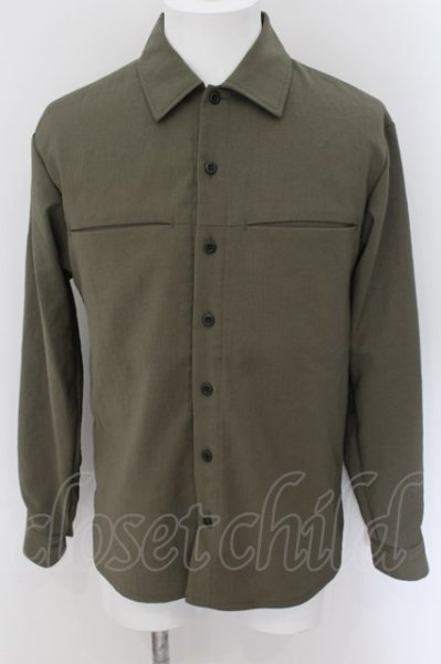 画像1: 5351pour les Hommes / スーパーストレッチシャツ 44 カーキ O-24-08-29-067-53-sh-YM-ZT223 (1)