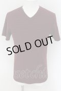 BUFFALO BOBS / GRAIN(グレイン)ウェーブタックVネックTシャツ 2-3 ワイン O-24-08-29-070-BU-ts-YM-OS