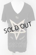 NO ID. BLACK / ペンタゴンロング Tシャツ 1 ブラック O-24-08-29-073-NO-ts-YM-OS