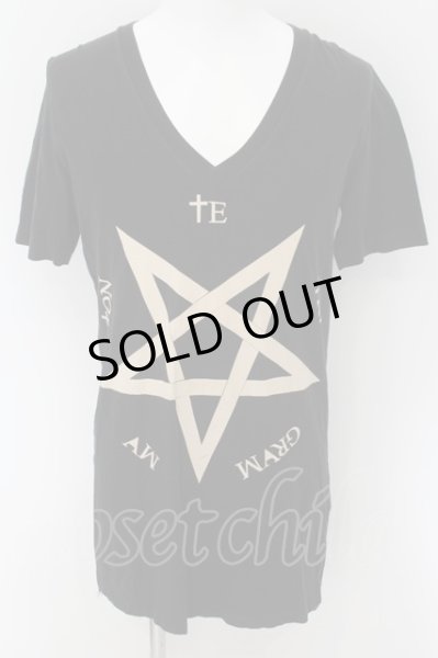 画像1: NO ID. BLACK / ペンタゴンロング Tシャツ 1 ブラック O-24-08-29-073-NO-ts-YM-OS (1)