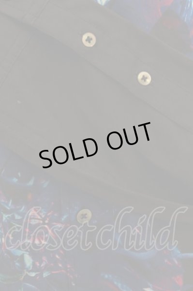 画像2: CIVARIZE / フラワーパターンロングシャツ 46 ブラックｘブルー O-24-08-29-008-CI-sh-YM-OS (2)