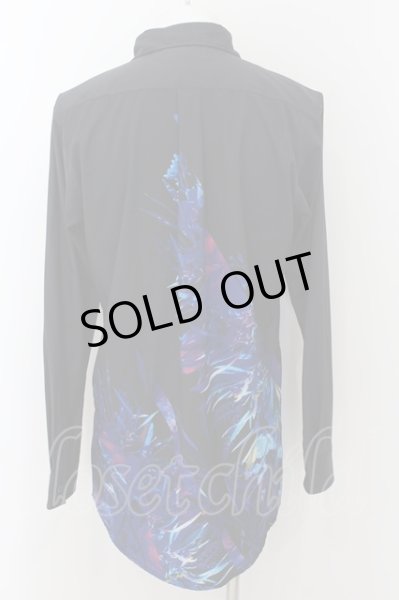 画像3: CIVARIZE / フラワーパターンロングシャツ 46 ブラックｘブルー O-24-08-29-008-CI-sh-YM-OS (3)