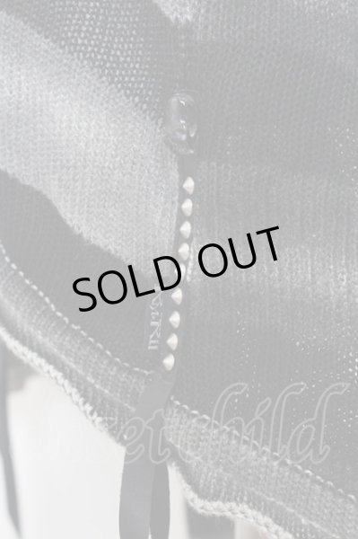 画像2: KMRii / Coating Border カーディガン 1 ブラックｘグレー O-24-08-29-087-KM-sh-YM-OS (2)