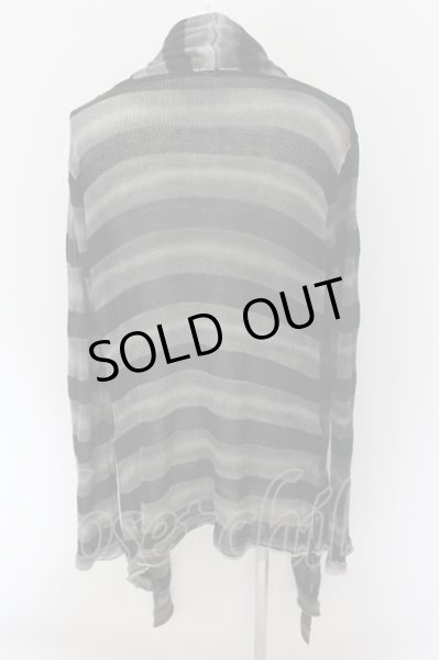 画像3: KMRii / Coating Border カーディガン 1 ブラックｘグレー O-24-08-29-087-KM-sh-YM-OS (3)