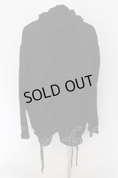 画像2: KMRii / Shirring Cotton 変形カーディガン 2 ブラック O-24-08-29-088-KM-sh-YM-OS (2)