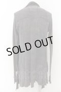 LGB / BACK/CROSS CARDI/M　ロングテレコカーディガン【メンズ1】 1 グレー+ピンク O-24-08-29-091-LG-to-YM-OS