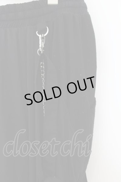 画像2: CIVARIZE / チェーン付きレイヤードパンツ F ブラック O-24-08-29-095-CI-pa-YM-OS (2)