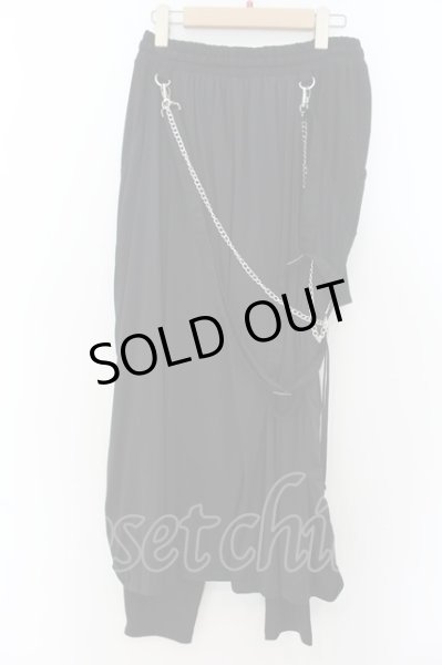 画像3: CIVARIZE / チェーン付きレイヤードパンツ F ブラック O-24-08-29-095-CI-pa-YM-OS (3)