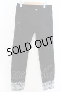 SWITCHBLADE / SNAKE PRINT DENIM　パンツ S ブラック O-24-08-29-096-SW-to-YM-ZT180