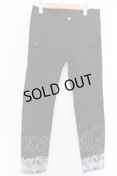 画像1: SWITCHBLADE / SNAKE PRINT DENIM　パンツ S ブラック O-24-08-29-096-SW-to-YM-ZT180 (1)