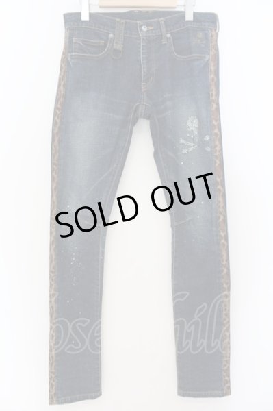 画像1: Roen Jeans / レオパードラインペインティングスキニーデニムパンツ 30 インディゴ O-24-08-29-100-Ro-pa-YM-ZT252 (1)
