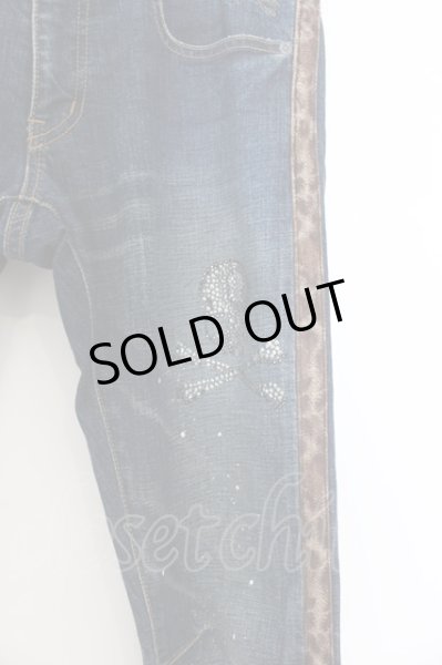 画像3: Roen Jeans / レオパードラインペインティングスキニーデニムパンツ 30 インディゴ O-24-08-29-100-Ro-pa-YM-ZT252 (3)