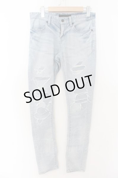 画像1: FUGA / アイカーリペアクラッシュスキニーデニムパンツ 44 ライトインディゴ O-24-08-29-102-FU-pa-YM-ZT158 (1)