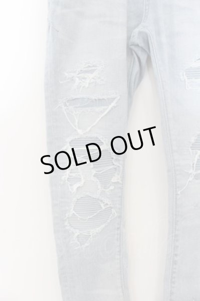 画像2: FUGA / アイカーリペアクラッシュスキニーデニムパンツ 44 ライトインディゴ O-24-08-29-102-FU-pa-YM-ZT158 (2)