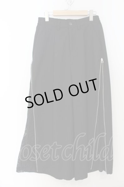 画像1: CIVARIZE / Clarityマチ付きZIPワイドパンツ 44 ブラック O-24-08-29-104-CI-pa-YM-ZT171 (1)