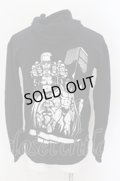 画像2: BLACK MORAL / UNDER GROUND　プリントパーカー  ブラック O-24-08-29-113-BL-to-YM-ZT371 (2)