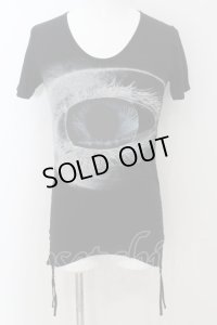 CIVARIZE / Determine サイドギャザーアイズTシャツ 44 ブラック O-24-08-29-015-CI-ts-YM-OS