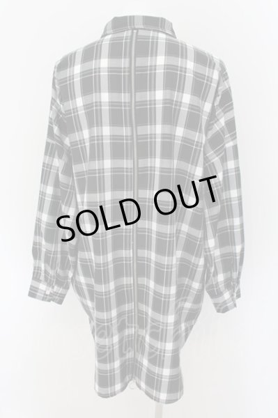 画像2: AFYF（rovtski） / BACK ZIP シャツ F ブラックｘホワイト O-24-08-29-133-AF-sh-YM-ZT163 (2)