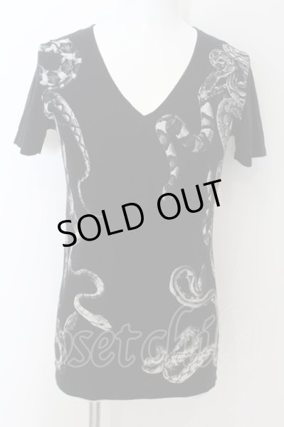 画像1: CIVARIZE / Venom スネークプリントTシャツ 46 ブラック O-24-08-29-017-CI-ts-YM-OS (1)