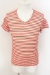 画像1: TORNADO MART / ボーダータックジャガードTシャツ M レッド O-24-08-29-137-TO-ts-YM-ZT241 (1)