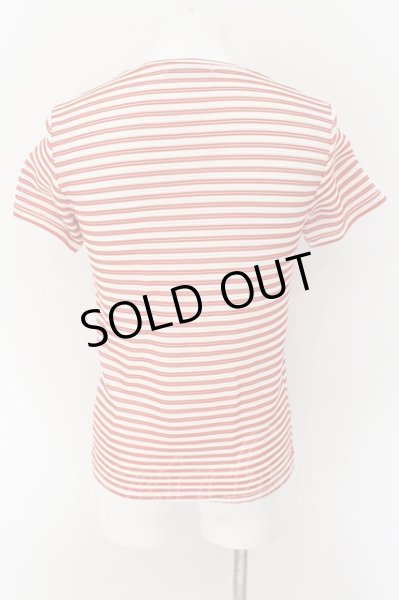 画像2: TORNADO MART / ボーダータックジャガードTシャツ M レッド O-24-08-29-137-TO-ts-YM-ZT241 (2)