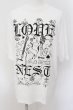 画像1: MARDIGRAS(SADS清春) / 愛ノ巣 Tシャツ F ホワイト O-24-08-29-139-MA-ts-YM-ZT229 (1)