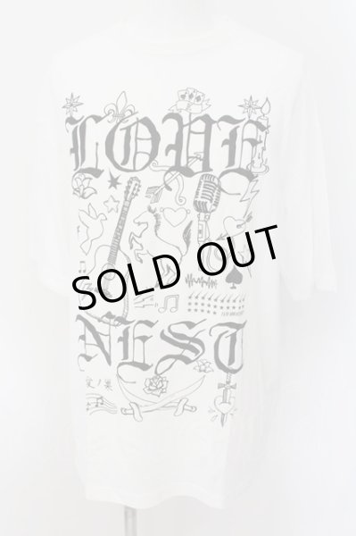 画像1: MARDIGRAS(SADS清春) / 愛ノ巣 Tシャツ F ホワイト O-24-08-29-139-MA-ts-YM-ZT229 (1)