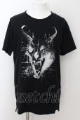画像1: CIVARIZE / Tragedy アニマルスカルプリントビッグTシャツ 44 ブラック O-24-08-29-018-CI-ts-YM-ZT220 (1)