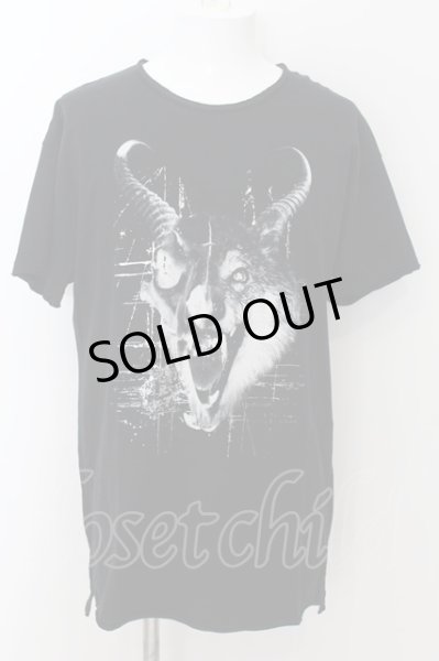 画像1: CIVARIZE / Tragedy アニマルスカルプリントビッグTシャツ 44 ブラック O-24-08-29-018-CI-ts-YM-ZT220 (1)