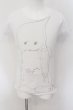 画像1: 京 / ペニュプリントTシャツ レディース ホワイト O-24-08-29-141-KY-ts-YM-ZT396 (1)