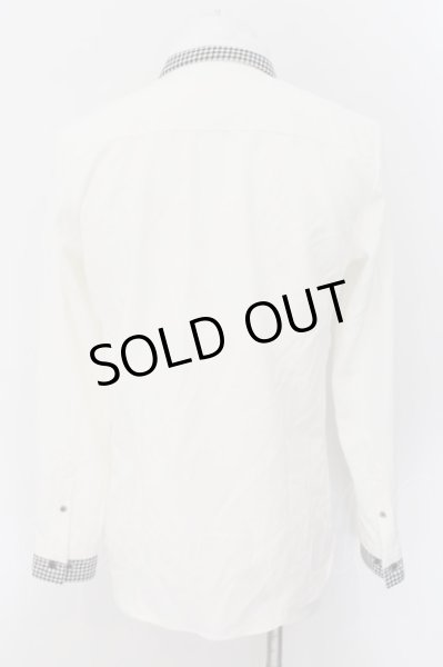 画像2: NO ID. / フライフロント切替レギュラーカラーシャツ 1 ホワイトｘブラック O-24-08-29-144-NO-sh-YM-ZT396 (2)