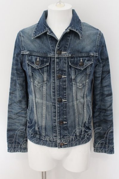 画像1: MURDER LICENSE / ホワールブラストデニムジャケット Gジャン 44 インディゴ O-24-08-29-149-MU-ja-YM-ZT115 (1)