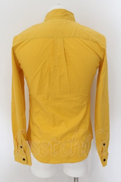 画像2: MURDER LICENSE / ロゴ刺繍ボタンダウンシャツ 44 マスタード O-24-08-29-154-MU-sh-YM-ZT176 (2)