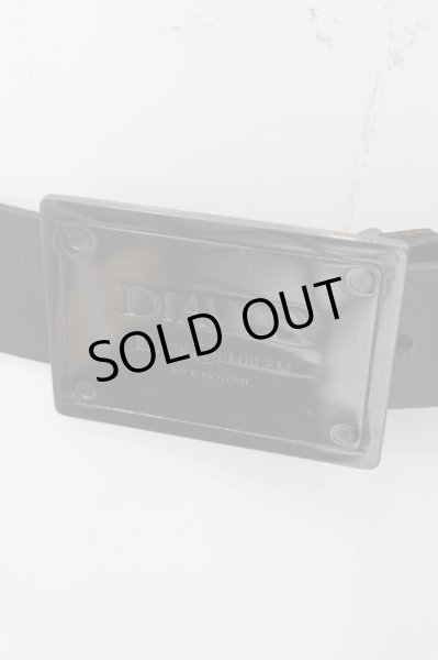 画像2: Diavlo / プレートバックルベルト  ブラックｘブラック O-24-08-29-167-Di-ac-YM-ZT (2)