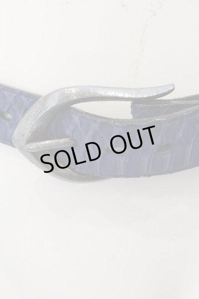 画像2: FUGA / Discovery パイソン型押しベルト  ブルー O-24-08-29-177-FU-ac-YM-ZT141 (2)