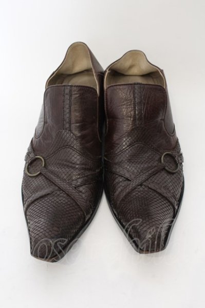 画像2: TORNADO MART / クロスストラップスリッポンローファー M(約27cm) ブラウン O-24-08-29-184-TO-sho-YM-ZT-S005 (2)