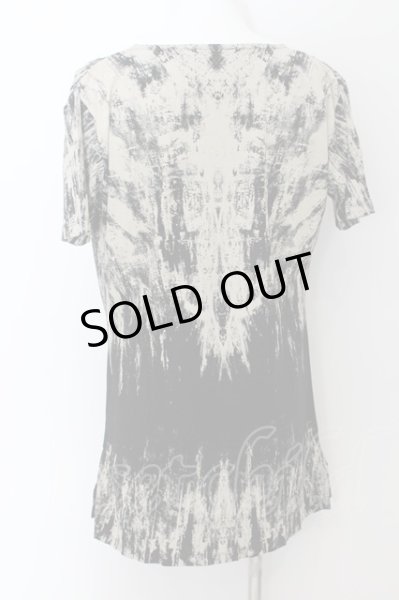 画像2: CIVARIZE / 掠れプリントドレープネックTシャツ 46 ブラック O-24-08-29-027-CI-ts-YM-OS (2)