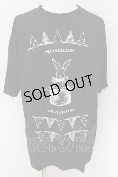 画像1: MARDIGRAS(SADS清春) / mardigras RABBIT　Tシャツ F ブラック O-24-08-29-037-MA-ts-YM-ZT175 (1)