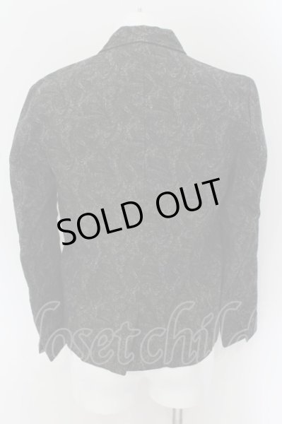 画像2: FUGA / Murquis リネン総柄テーラードジャケット 44 ブラック O-24-08-29-038-FU-ja-YM-ZT175 (2)