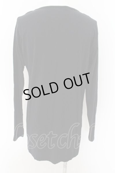 画像2: CIVARIZE / Deep 加工無地V-Neck6分カットソー 46 ブラック O-24-09-02-037-CI-to-YM-OS (2)