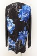 画像2: CIVARIZE / フラワー総柄ドレープカットソー 46 ブラックxブルー O-24-09-02-049-CI-to-YM-OS (2)