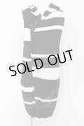 CIVARIZE / Barbarousノースリーブロングパーカー 44 ブラックｘホワイト O-24-09-02-052-CI-to-YM-OS