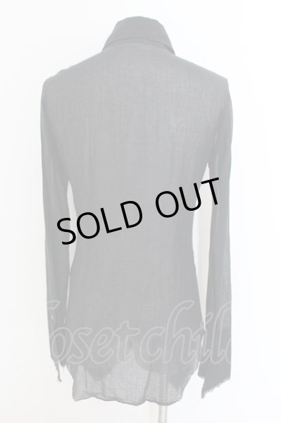 画像2: God of Roses / 【Maria】コットンガーゼロングシャツ 1 ブラック O-24-09-02-007-Go-sh-YM-OS (2)